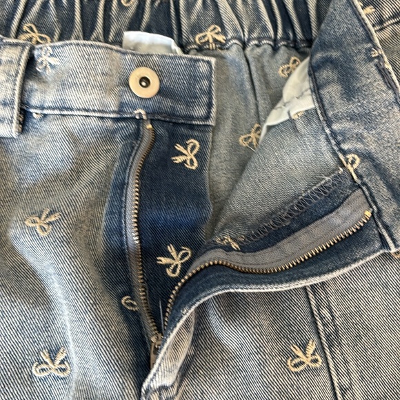 Denim Embroidered Bows Skirt - Picture 3 of 6